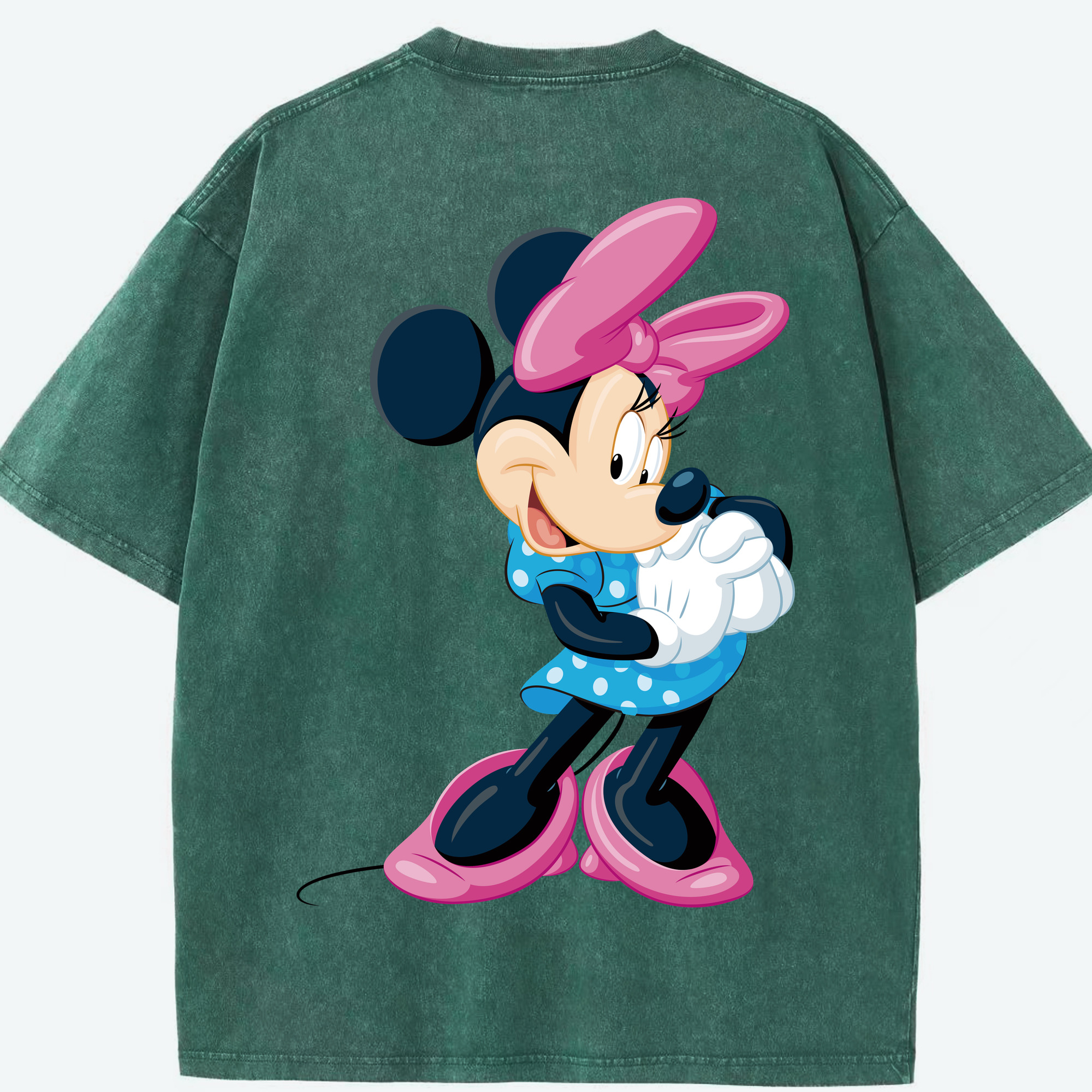 （画像用） ミッキーマウス Mickey Mouse 綿100% ヴィンテージ風 半袖Tシャツ（背面プリント）